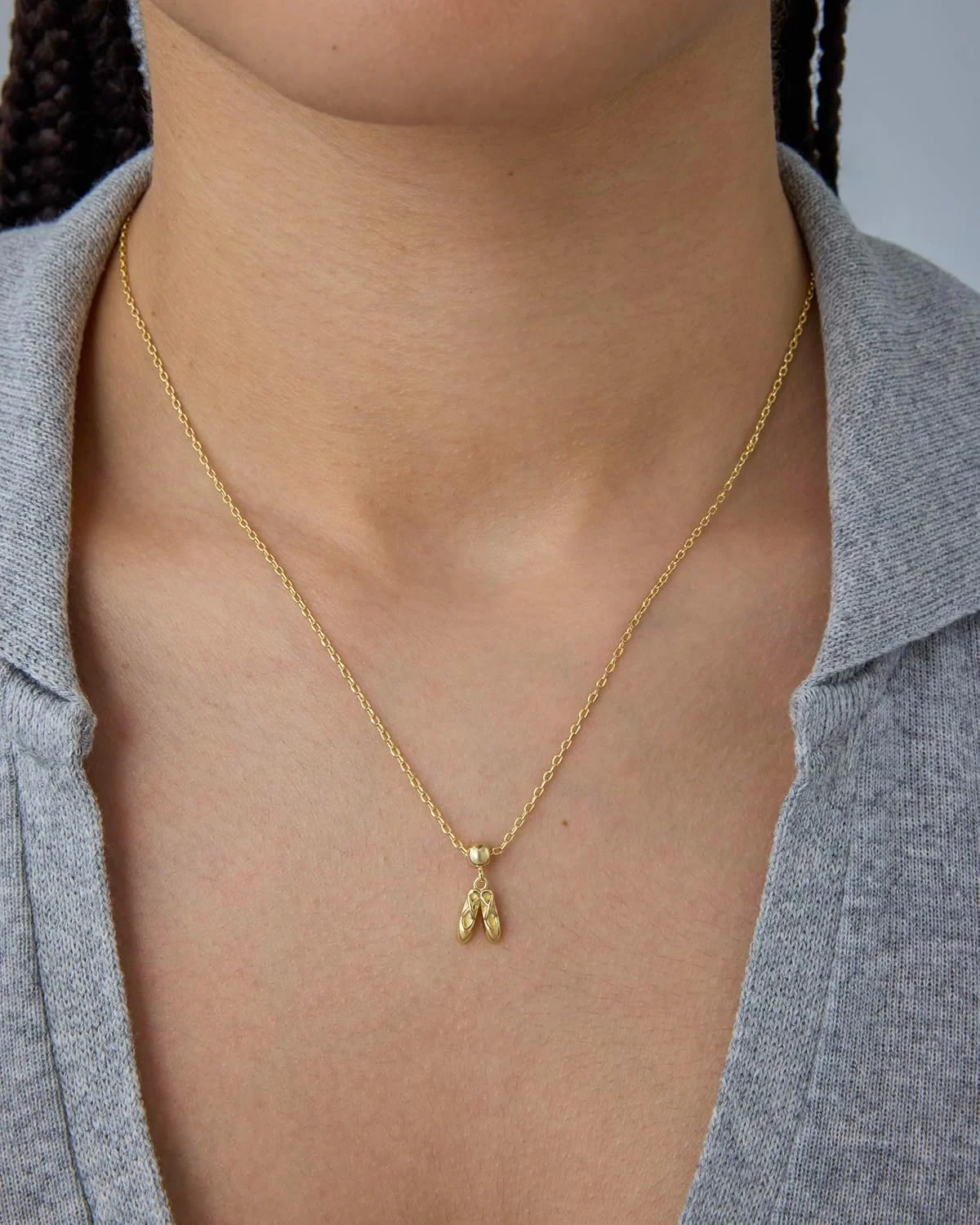 گردنبند آویز طلای 14 عیار PAVOI با طرح باله برای زنان | گردنبند قابل تنظیم کشویی زیرکونیا مکعبی | جواهرات ظریف ورزشی