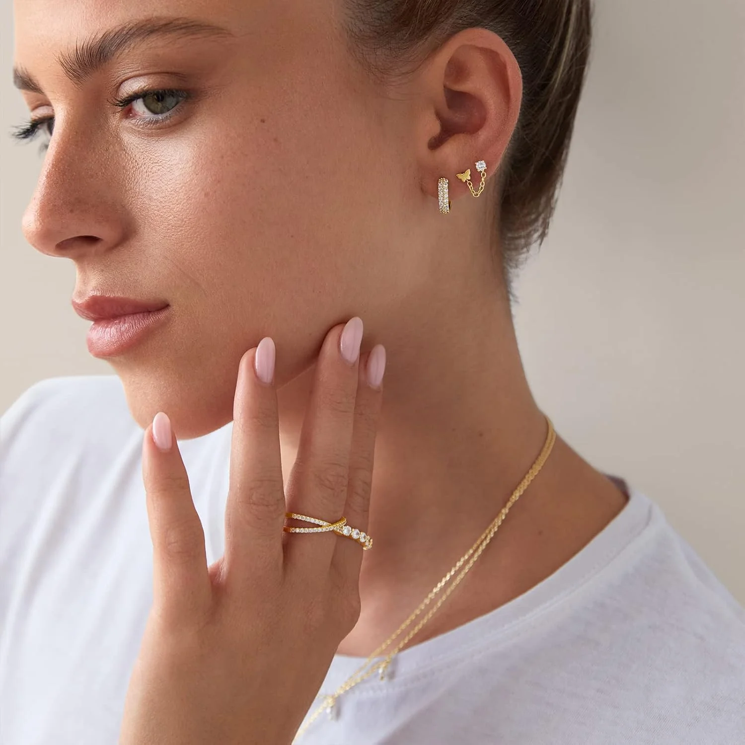 زنجیر اتصال گوشواره طلا 14 عیار PAVOI برای زنان | زنجیر آویز قابل تبدیل برای پیرسینگ دوبل زنجیر اتصال گوشواره طلا 14 عیار PAVOI برای زنان | زنجیر آویز قابل تبدیل برای پیرسینگ دوبل