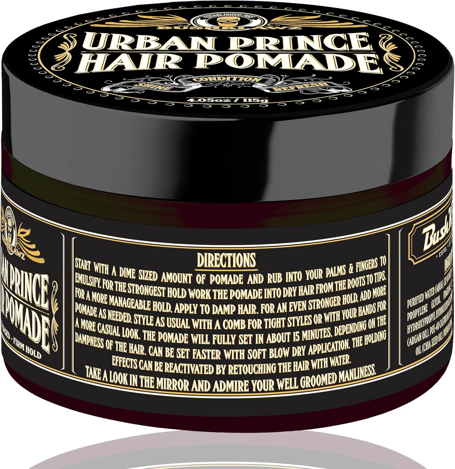 پماد موی سر BushKlawz Urban Prince بر پایه آب، با قدرت نگهداری قوی و آسان برای شستشو، ژل مناسب برای مدل های محکم، محصول حالت دهنده موی مردانه، مورد تایید آرایشگران (100 گرم، Urban Prince) پماد موی سر BushKlawz Urban Prince بر پایه آب، با قدرت نگهداری قوی و آسان برای شستشو، ژل مناسب برای مدل های محکم، محصول حالت دهنده موی مردانه، مورد تایید آرایشگران (100 گرم، Urban Prince)