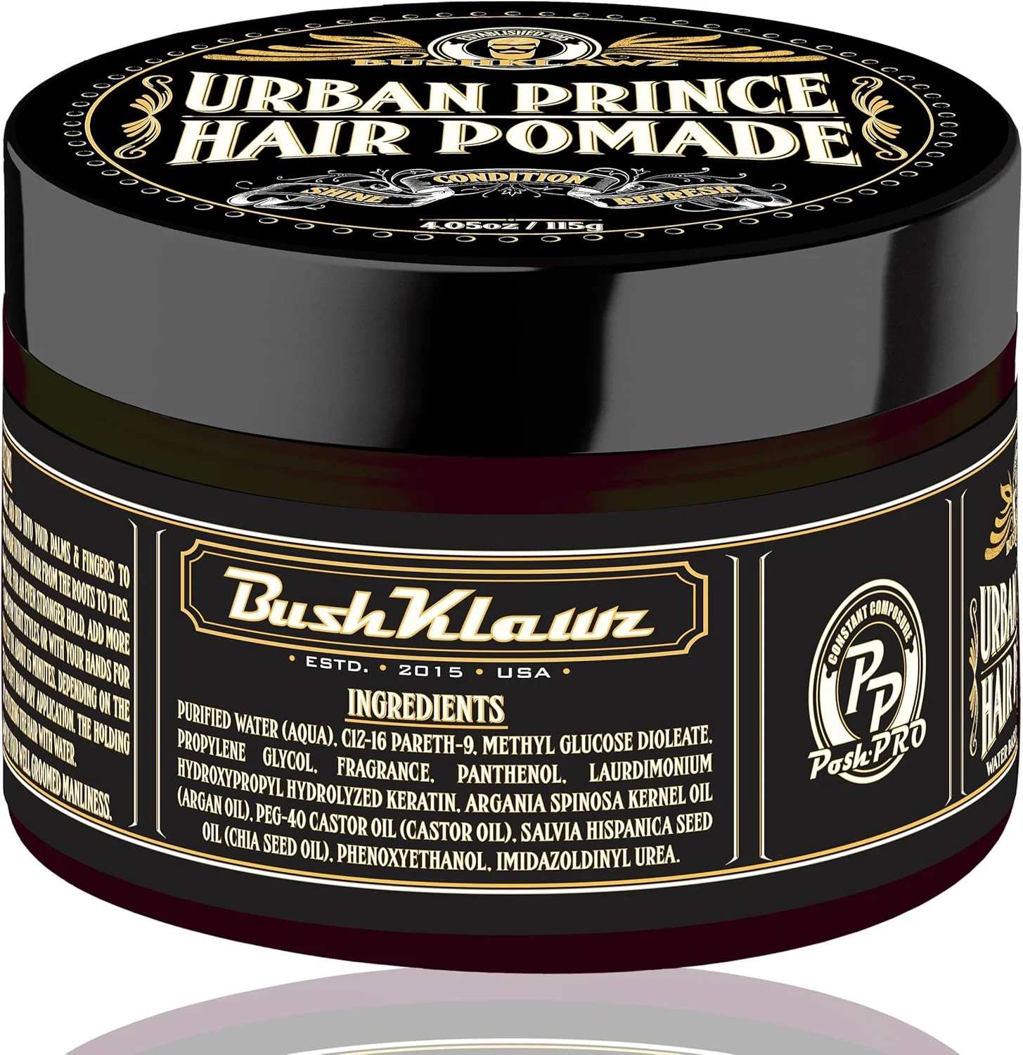 پماد موی سر BushKlawz Urban Prince بر پایه آب، با قدرت نگهداری قوی و آسان برای شستشو، ژل مناسب برای مدل های محکم، محصول حالت دهنده موی مردانه، مورد تایید آرایشگران (100 گرم، Urban Prince) پماد موی سر BushKlawz Urban Prince بر پایه آب، با قدرت نگهداری قوی و آسان برای شستشو، ژل مناسب برای مدل های محکم، محصول حالت دهنده موی مردانه، مورد تایید آرایشگران (100 گرم، Urban Prince)