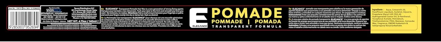پماد موی شفاف اورجینال E Elegance، واکس مو با قدرت نگهداری فوق العاده قوی، 140 میلی لیتر