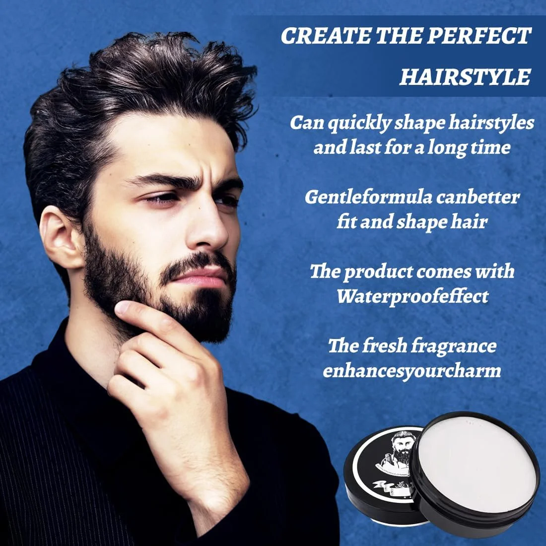 EIHI 1 عدد پماد مات با نگهداری فوق العاده قوی، پماد مات مردانه با درخشش کم، 80 گرم EIHI 1 عدد پماد مات با نگهداری فوق العاده قوی، پماد مات مردانه با درخشش کم، 80 گرم