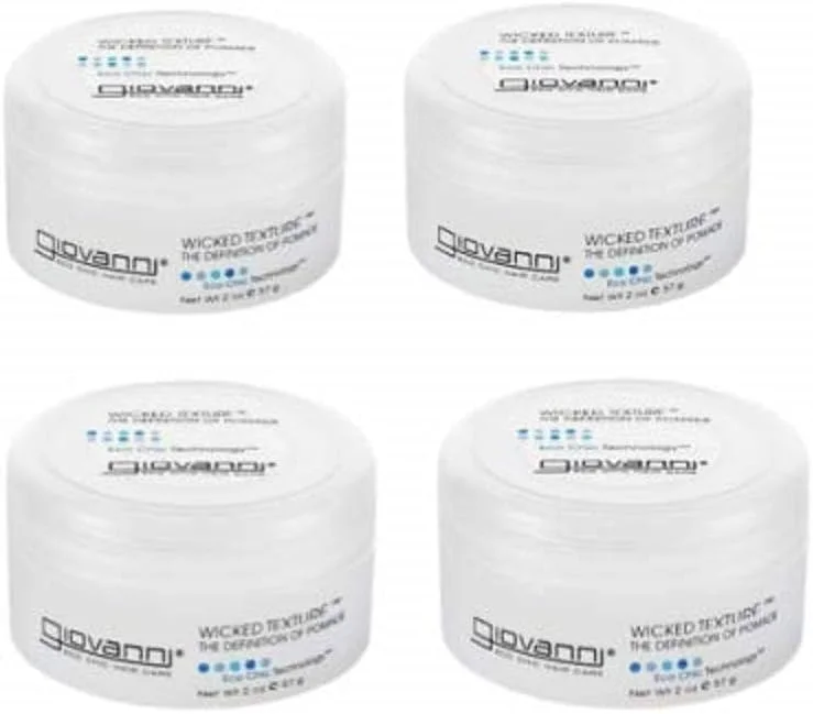 پماد حالت دهنده مو جیووانی مدل Wicked Texture - ژل مو واکسی Eco Chic، 56 گرم (بسته 4 عددی)