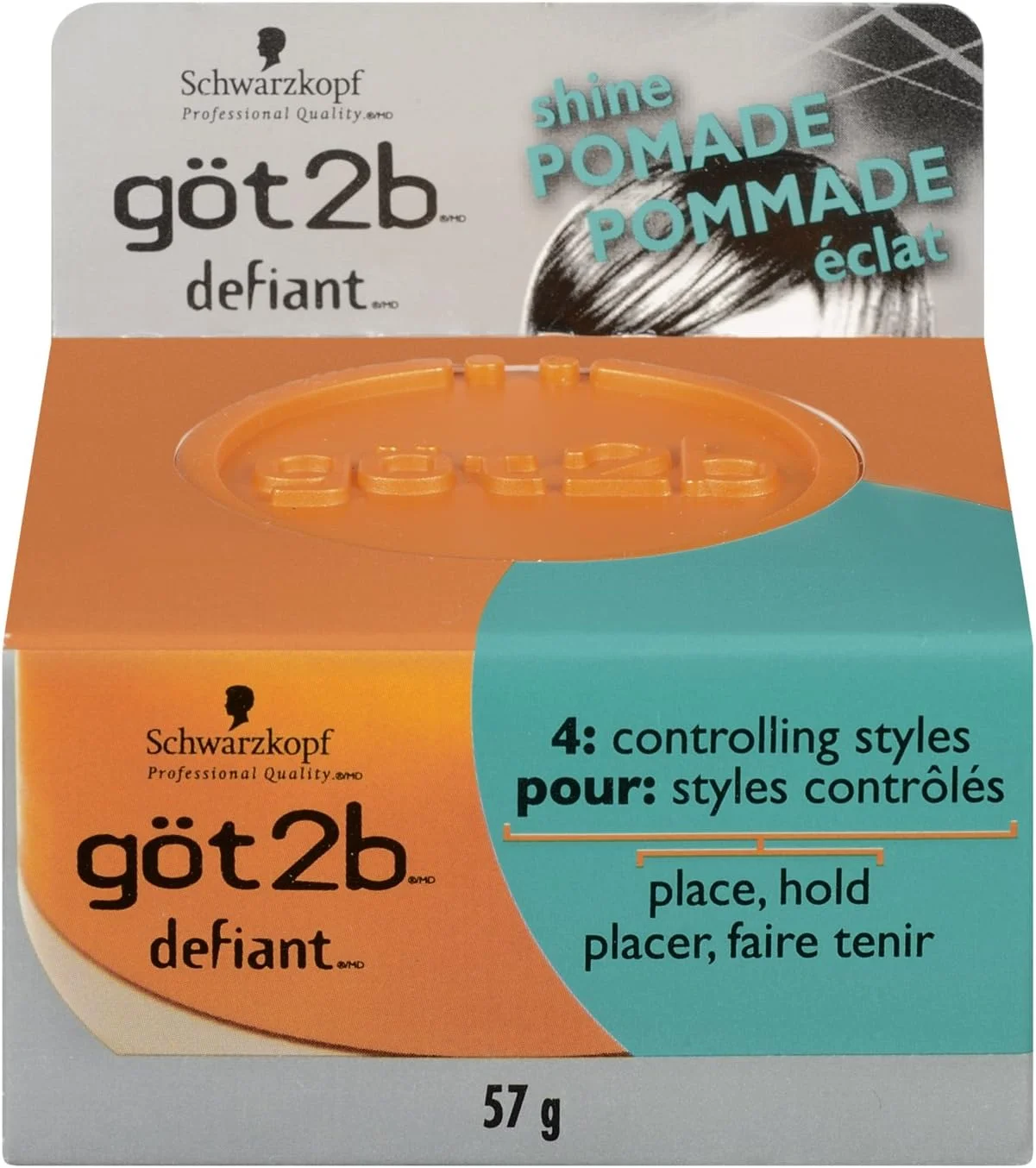 پماد حالت دهنده و براق کننده مو گات تو بی مدل Defiant، 57 گرم (بسته 2 عددی)