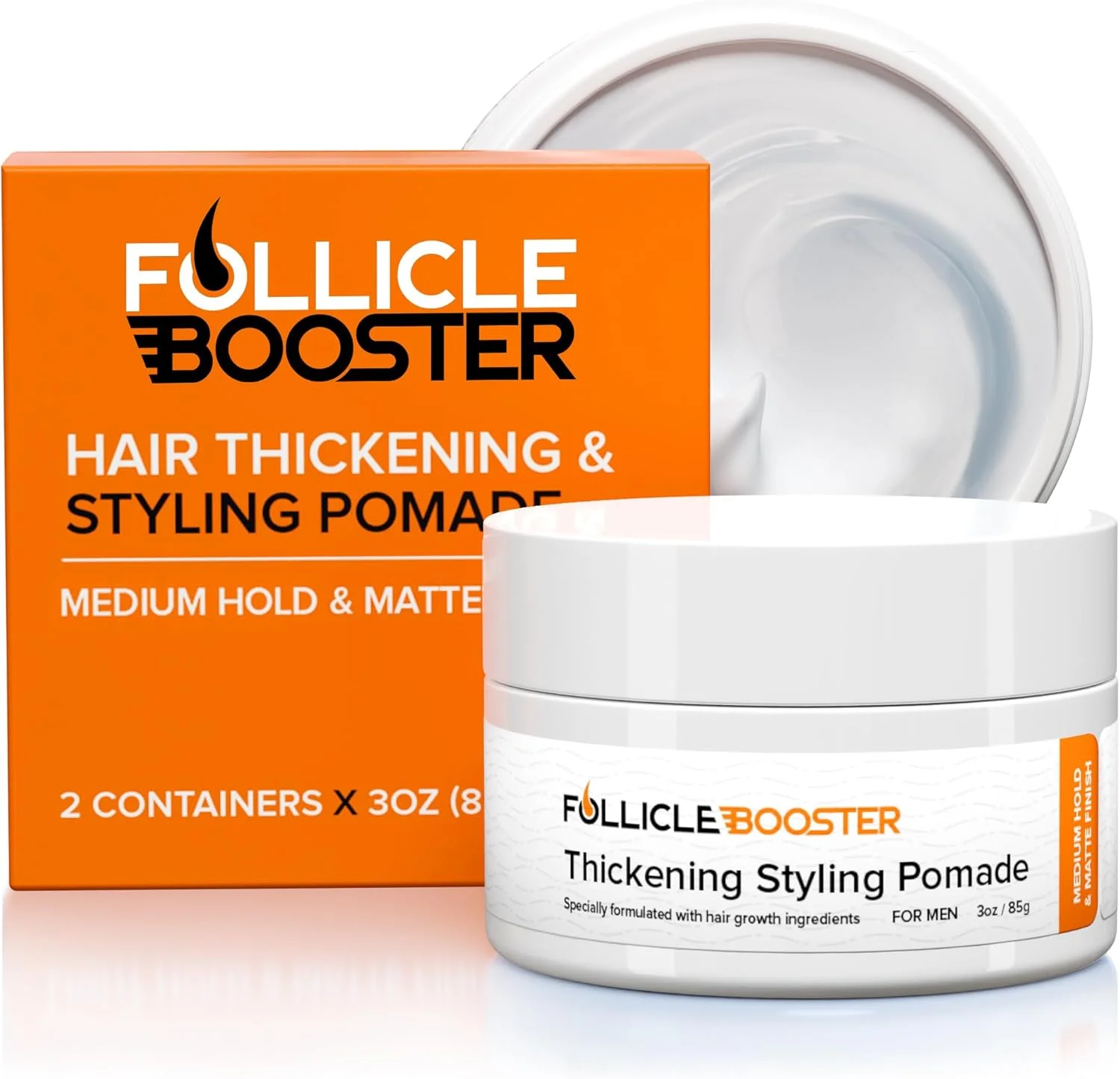 پماد تقویت کننده فولیکول مو - بسته 1 عددی، غنی شده با مواد مقابله کننده با نازک شدن مو، فرمولاسیون کرمی بر پایه آب، تهیه شده با اخلاق، حالت دهنده متوسط مات برای آقایان