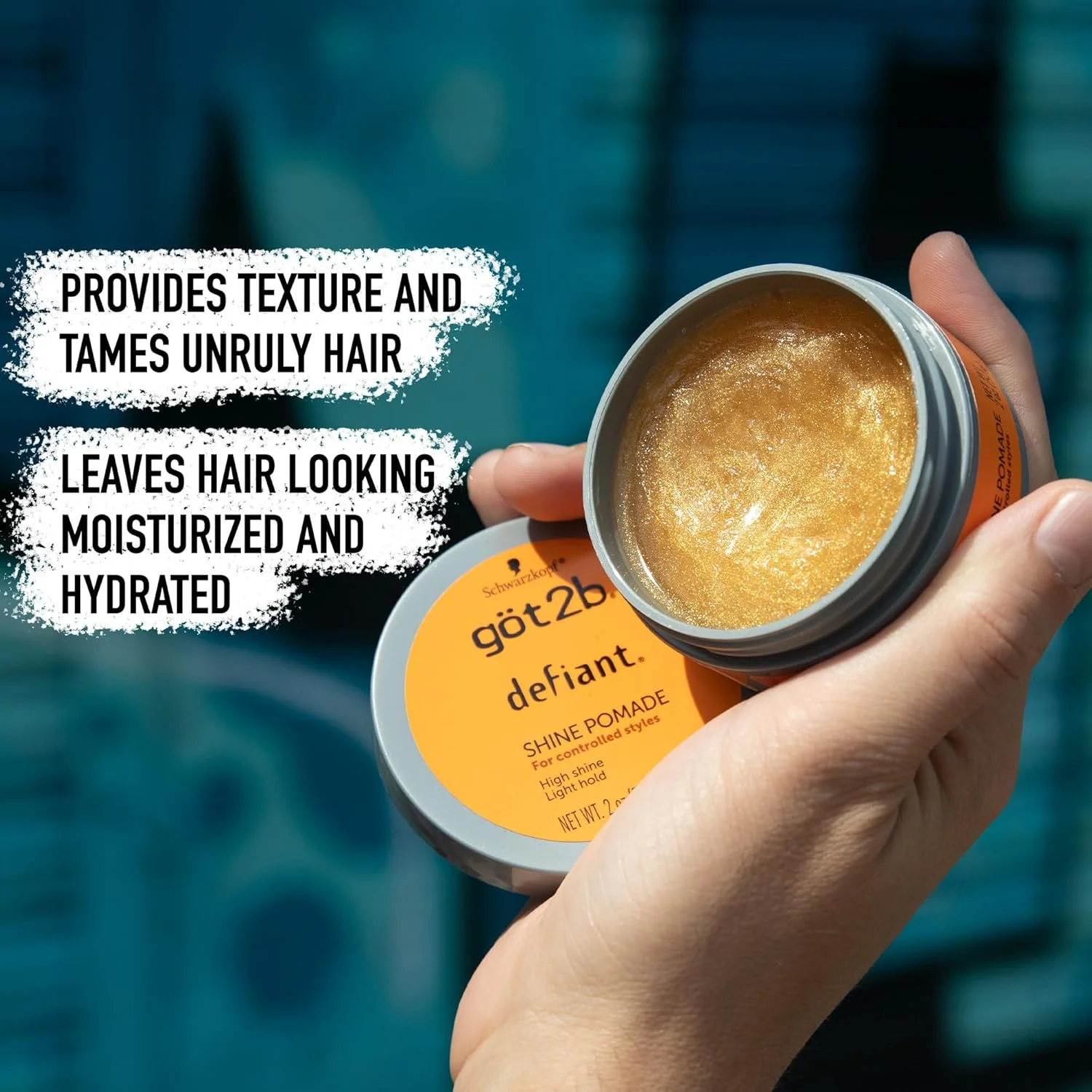 پماد براق کننده مو گات تو بی مدل Defiant، سفید، 56 گرم