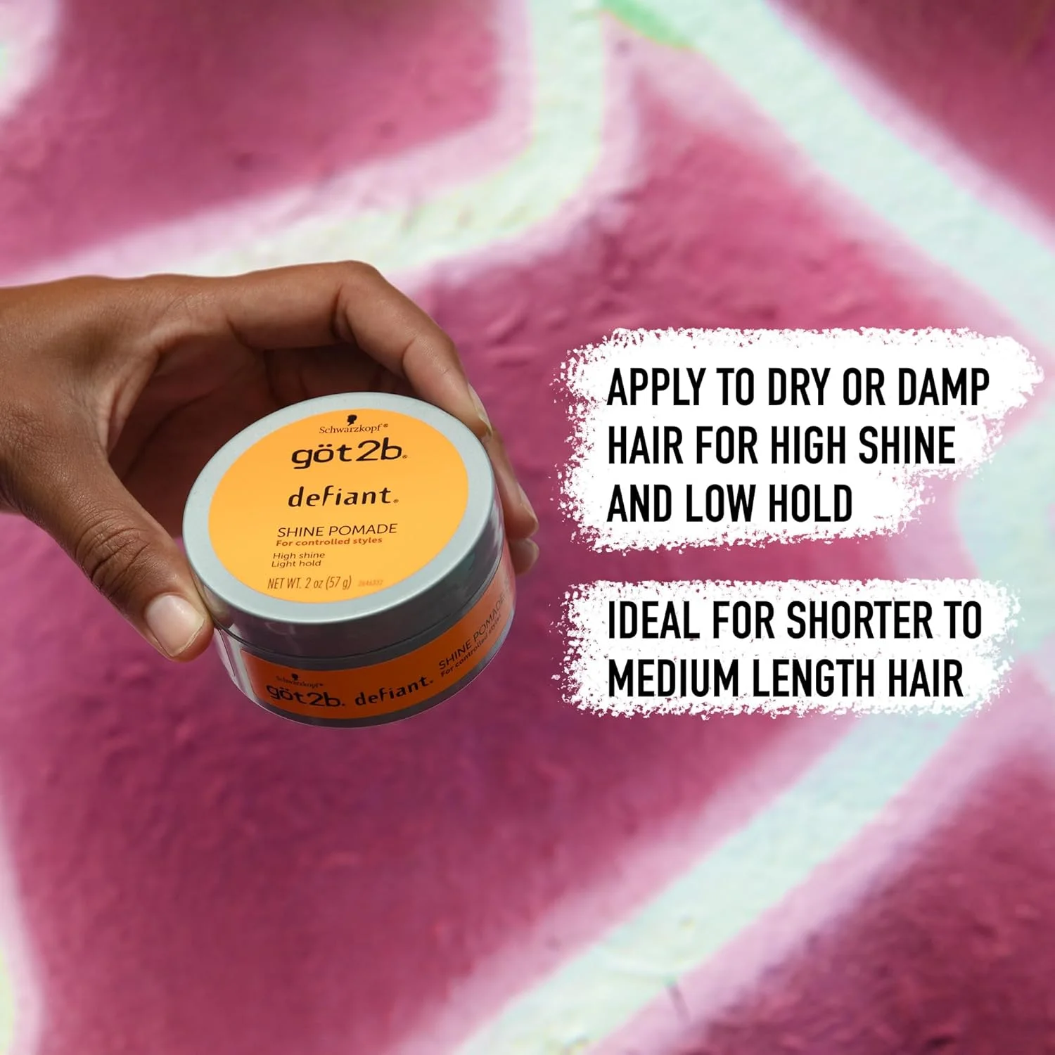 پماد براق کننده مو گات تو بی مدل Defiant، سفید، 56 گرم