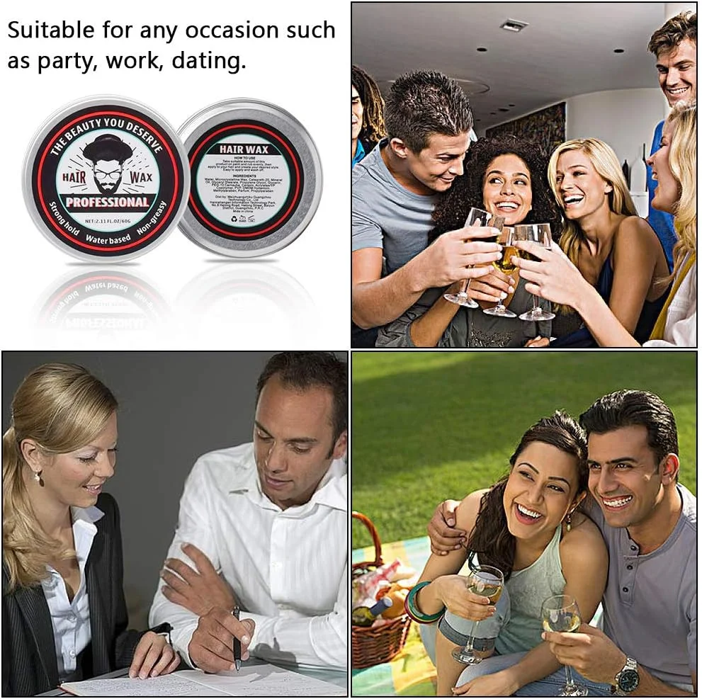 واکس مو حالت دهنده مردانه Fawoonu، واکس ژل مو با قدرت نگهدارندگی قوی، واکس روغن بالم مو با ماندگاری طولانی، لوازم جانبی حالت دهنده مو