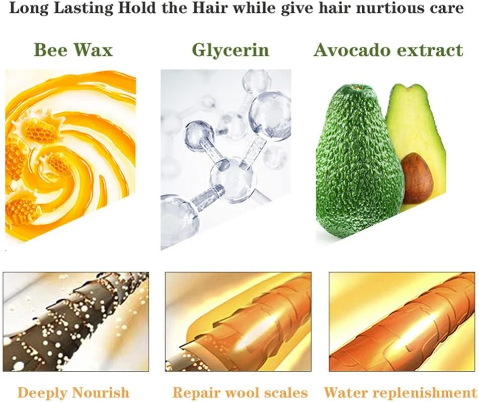 FUTISKY بسته 2 عددی واکس مو برای کلاه گیس، پماد حالت دهنده صاف، کنترل کننده غیر چرب برای موهای وز و پرز دار FUTISKY بسته 2 عددی واکس مو برای کلاه گیس، پماد حالت دهنده صاف، کنترل کننده غیر چرب برای موهای وز و پرز دار