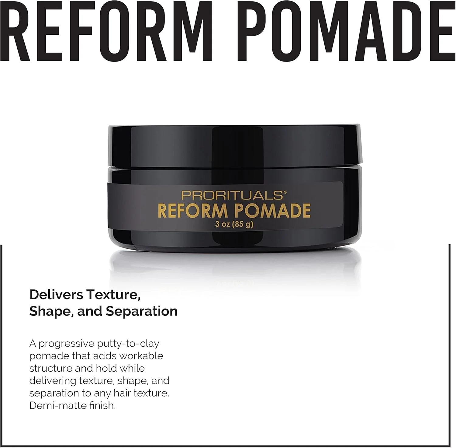 پماد حالت دهنده موی مردانه Prorituals Reform - حالت دهنده کلاسیک، با قدرت نگهداری بسیار قوی بدون درخشش پماد حالت دهنده موی مردانه Prorituals Reform - حالت دهنده کلاسیک، با قدرت نگهداری بسیار قوی بدون درخشش