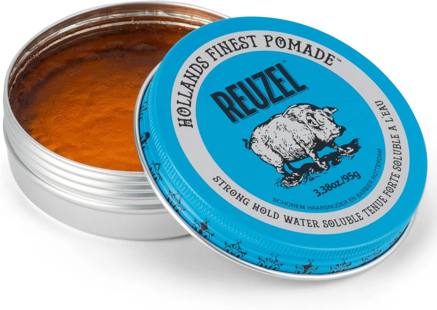 پماد موی قوی رزل آبی، پماد با قدرت نگهداری بالا برای درخشندگی، محلول در آب، با رایحه وانیل - 95 گرم