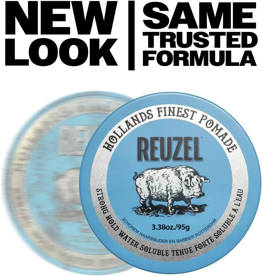 پماد موی قوی رزل آبی، پماد با قدرت نگهداری بالا برای درخشندگی، محلول در آب، با رایحه وانیل - 95 گرم