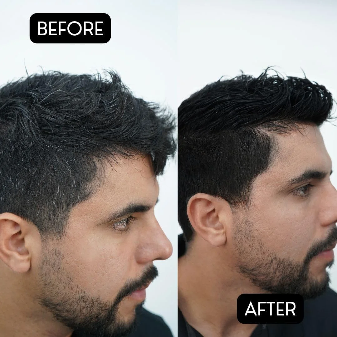 پماد موی مشکی رولدا - حالت دهی و درخشش متوسط - فرمول درخشان مشکی به طور موقت موهای خاکستری را می پوشاند - فرمول بر پایه آب، حالت دهی تمام روز، بدون پوسته، بدون الکل