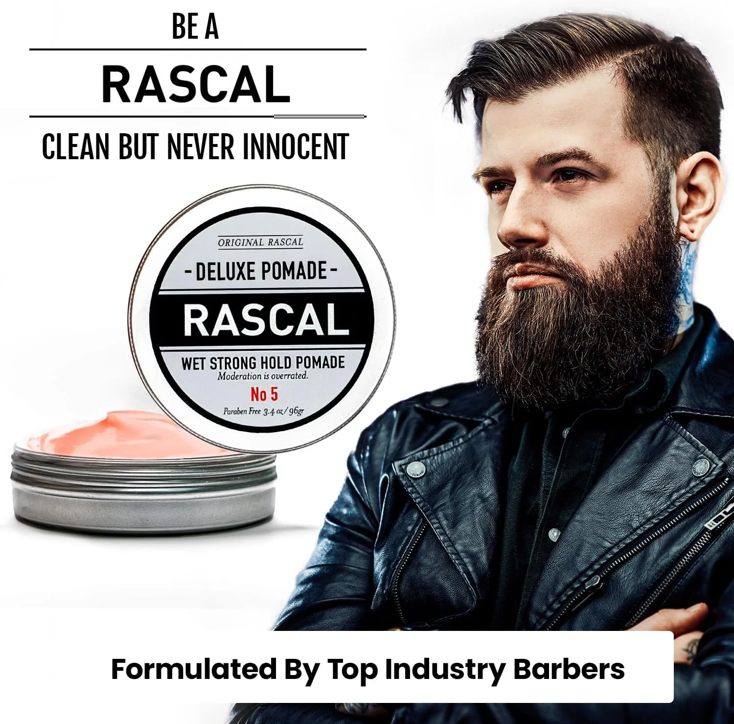 پماد مو رَسکل اورجینال دلوکس شماره 5 - خمیر مو با درخشش بالا و حالت دهی قوی و ظاهر خیس - محلول مراقبت از موی مردانه برای انواع مو - ساخته شده با مواد طبیعی Ceteareth-25 و روغن کرچک برای سلامت و رشد مو