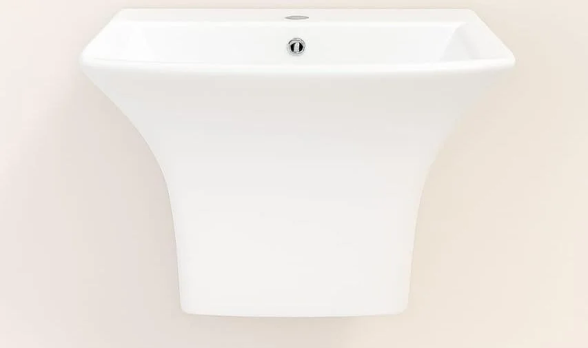 روشویی دیواری مربع، سفید (کلاسیک)