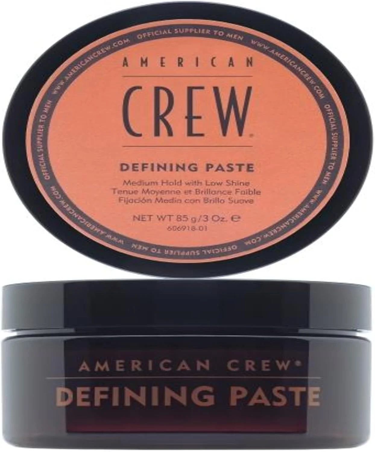 خمیر حالت دهنده مو امریکن کرو با قدرت نگهداری متوسط و درخشش کم، مناسب برای انواع مو، برای ضخیم کردن و بافت دادن به مو (85 گرم)، با ظاهری مات، واکس حالت دهنده مو برای آقایان