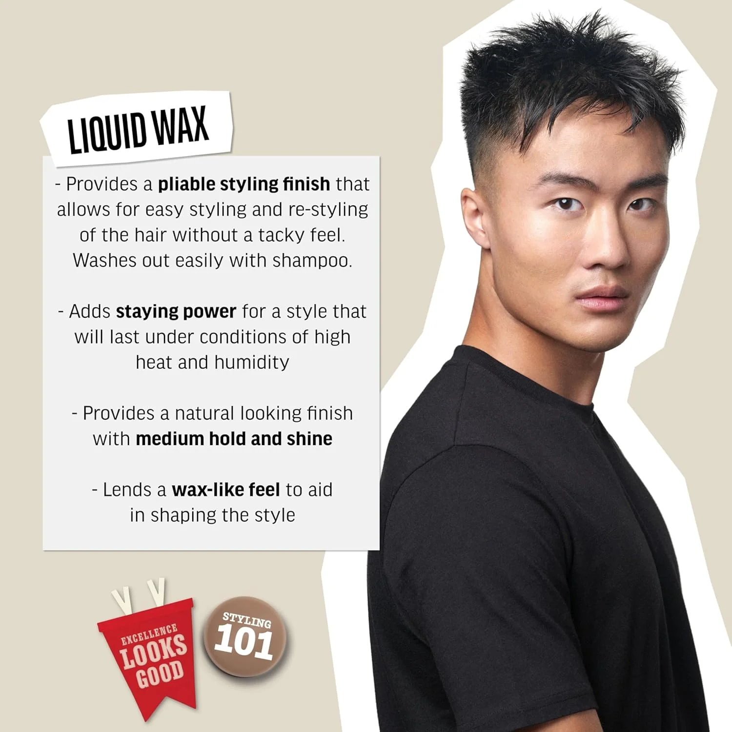 وکس موی مردانه امریکن کریو، وکس مایع، نگهدارنده متوسط با درخشش متوسط، 150 میلی لیتر