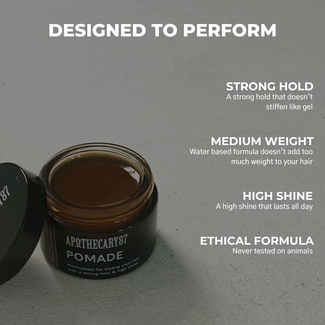 پماد مو آپوتکری 87 | پماد مو بر پایه آب | با درخشش بالا، حالت دهی قوی، وزن متوسط | مناسب برای انواع مو | فرمولاسیون ممتاز | 50 میلی لیتر پماد مو آپوتکری 87 | پماد مو بر پایه آب | با درخشش بالا، حالت دهی قوی، وزن متوسط | مناسب برای انواع مو | فرمولاسیون ممتاز | 50 میلی لیتر