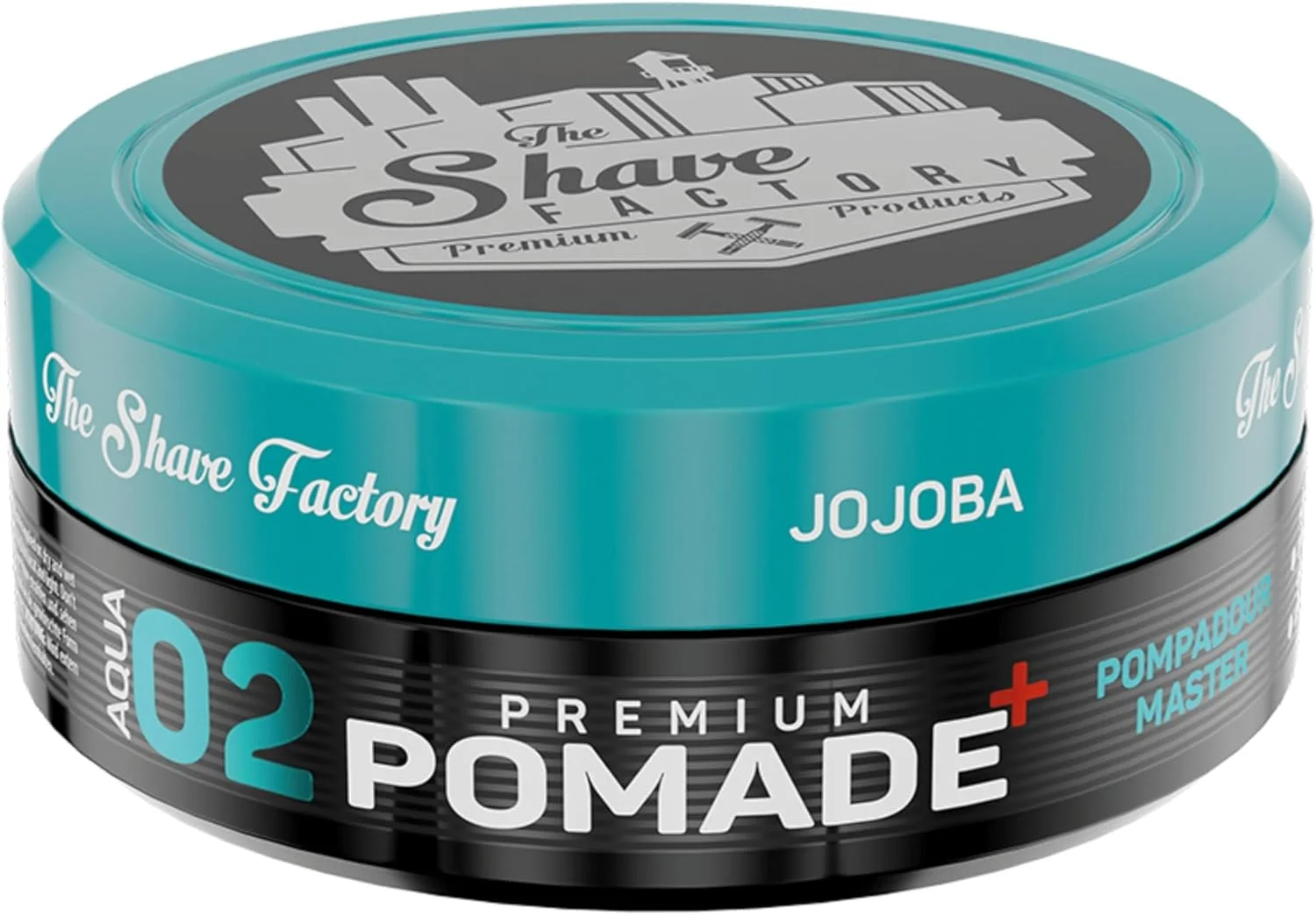 پماد حالت دهنده موی پریمیوم The Shave Factory مدل 02 Pompadour Master با روغن جوجوبا، قدرت نگهداری و درخشندگی فوق العاده، 150 میلی لیتر