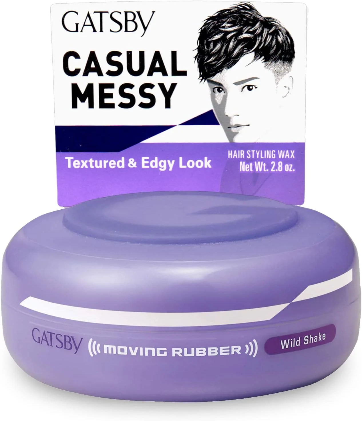 واکس موی حالت دهنده GATSBY Moving Rubber مدل Wild Shake، نسخه انگلیسی، 80 گرم