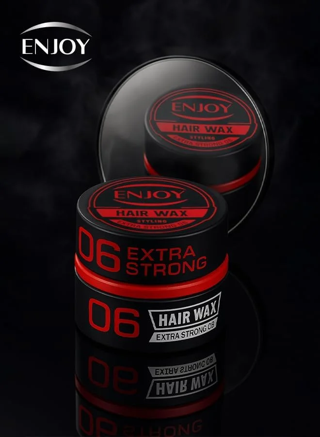 واکس موی قوی شماره 06 قرمز Enjoy حجم 150 میلی لیتر – واکس حالت دهنده با حداکثر قدرت نگهدارندگی برای انواع مو، بدون ایجاد حس چربی، کنترل طولانی مدت، ایده آل برای استفاده روزانه