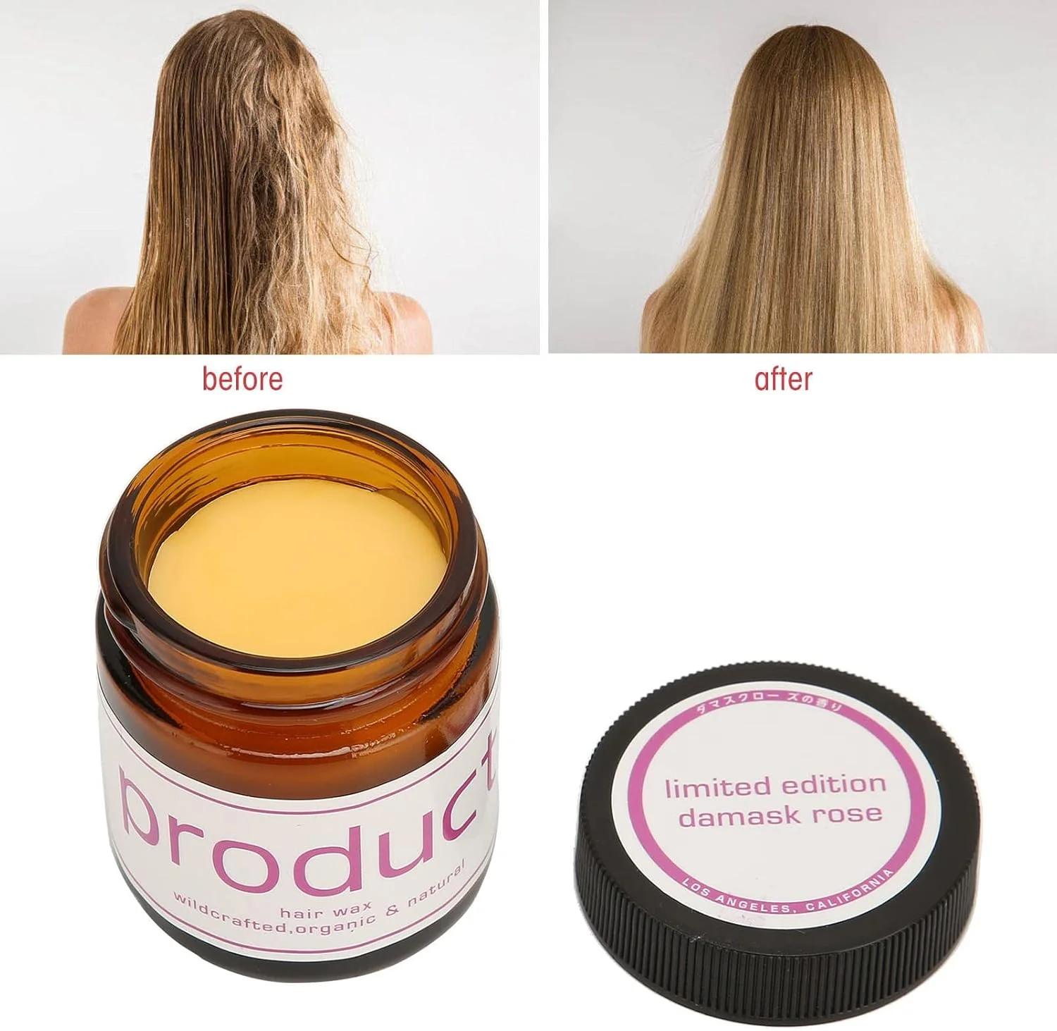 واکس مو با رایحه گل رز، واکس حالت دهنده موی ارگانیک، واکس مغذی مو، واکس حالت دهنده مو برایCosplay، غیر چرب، مناسب برای انواع مو، کرم حالت دهنده فوری مو، پماد مو