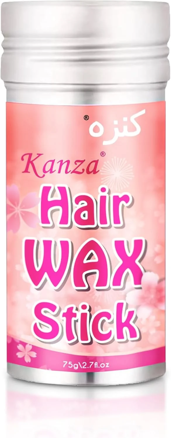 کانزا - استیک واکس مو 75 گرم | برای بافت و درخشش بهتر مو | واکس حالت دهنده مو، کرم صاف کننده موهای ریز، استیک حالت دهنده لبه مو | استیک پماد مو برای آقایان و بانوان