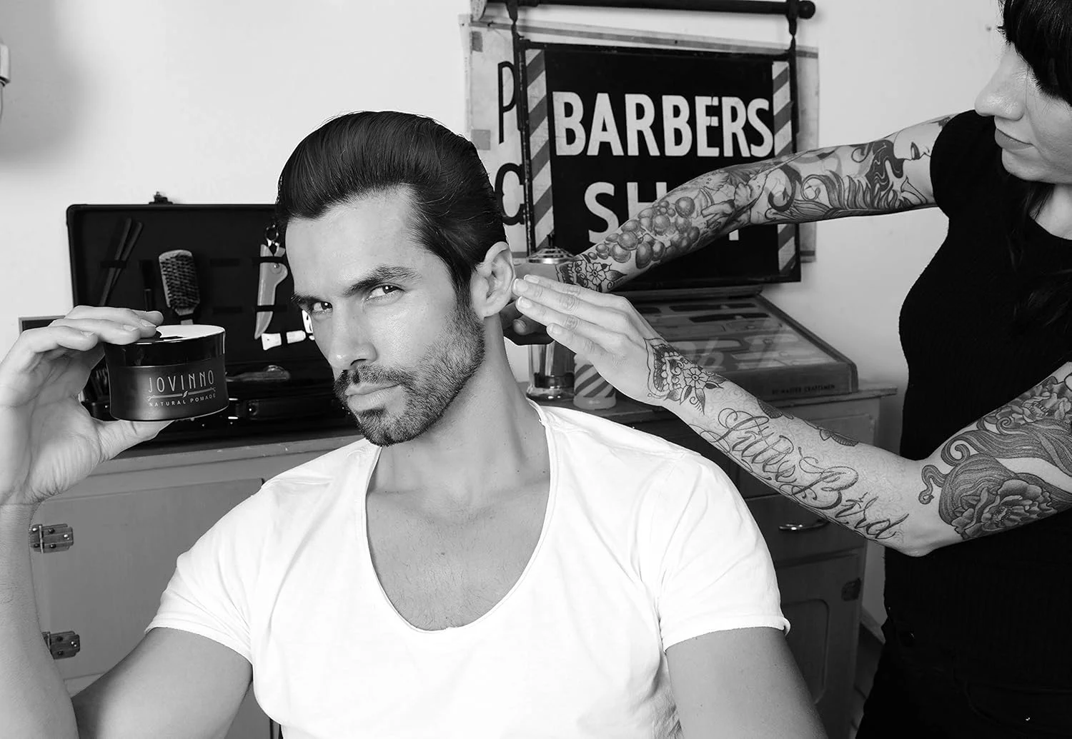 پماد/واکس موی طبیعی ممتاز جووینو - فرمول شفاف و غلیظ با نگهداری متوسط تا قوی پماد/واکس موی طبیعی ممتاز جووینو - فرمول شفاف و غلیظ با نگهداری متوسط تا قوی