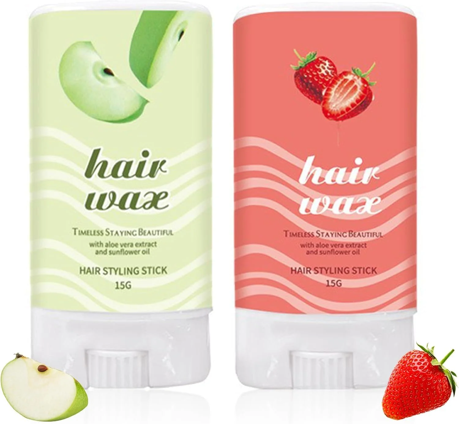 استیک واکس مو KASTWAVE برای کنترل موهای وز و خرده مو، پماد مو میوه ای ضد وز و غیر چرب، ست ژل حالت دهنده سریع برای صاف کردن کلاه گیس مو برای زنان