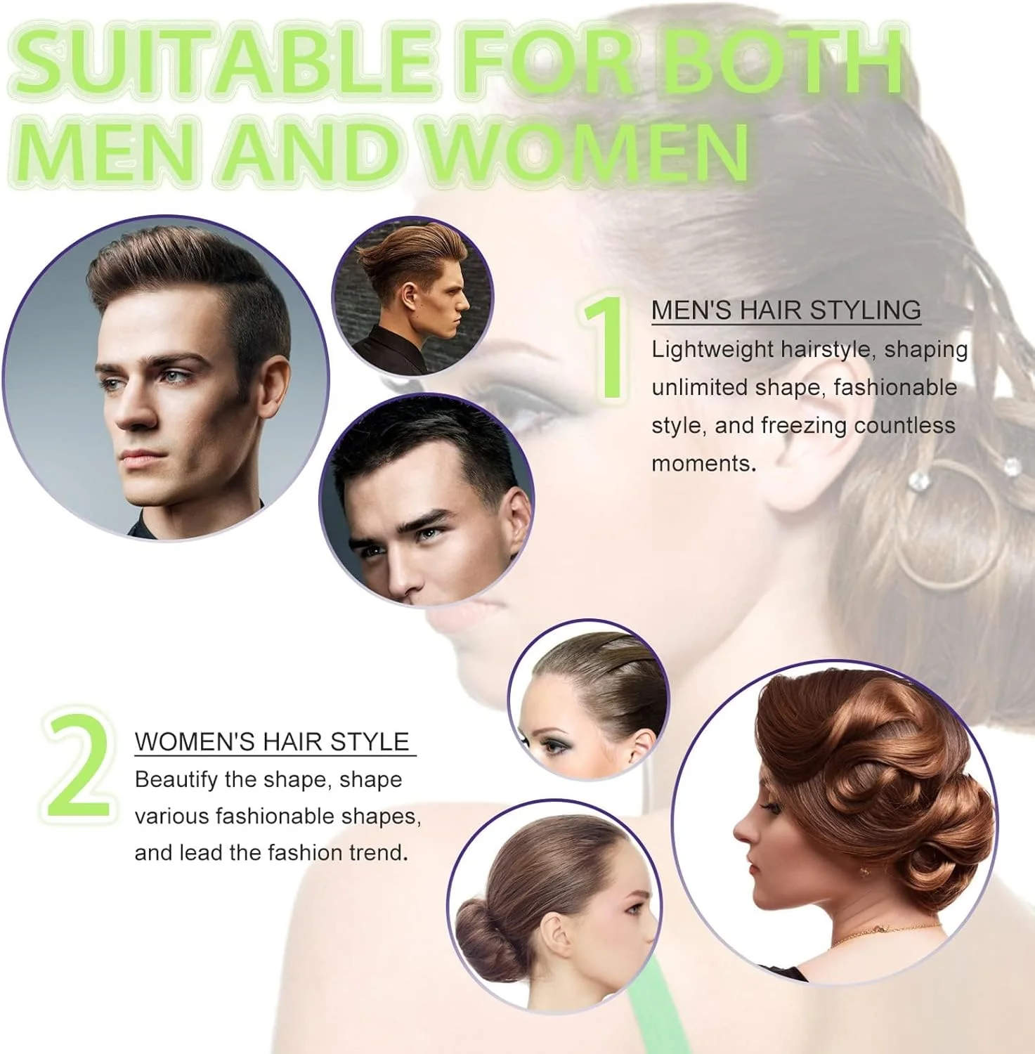 استیک واکس مو روغن زیتون KASTWAVE، 2 عدد ژل پماد صاف کننده، ماندگاری طولانی، بدون چربی، واکس حالت دهنده برای کلاه گیس های صاف، برای موهای وز و موخوره