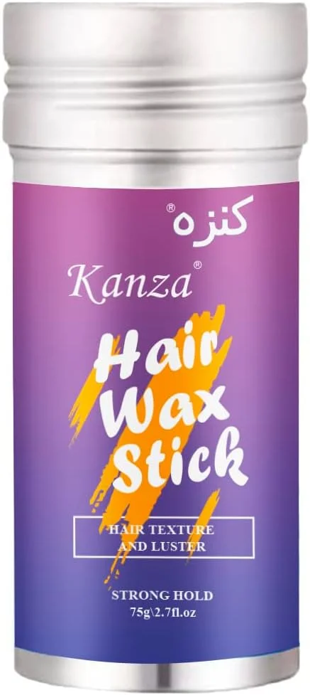 کانزا - استیک واکس مو برای بافت و درخشش بهتر مو | واکس حالت دهنده مو، کرم فینیشینگ موهای خرده، استیک صاف کننده مو | استیک پماد مو برای آقایان و بانوان | 75 گرم