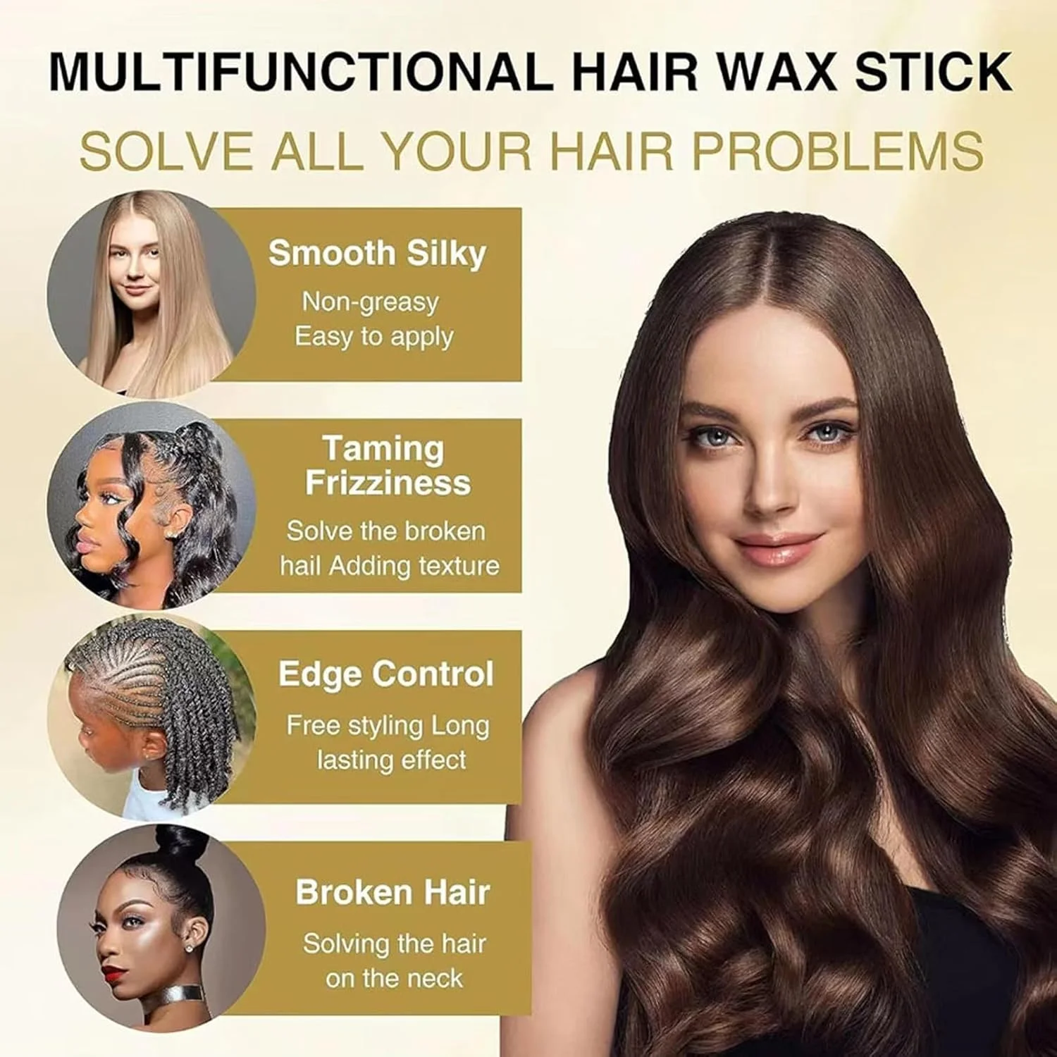 استیک واکس مو روغن زیتون KASTWAVE، 2 عدد ژل پماد صاف کننده، ماندگاری طولانی، بدون چربی، واکس حالت دهنده برای کلاه گیس های صاف، برای موهای وز و موخوره