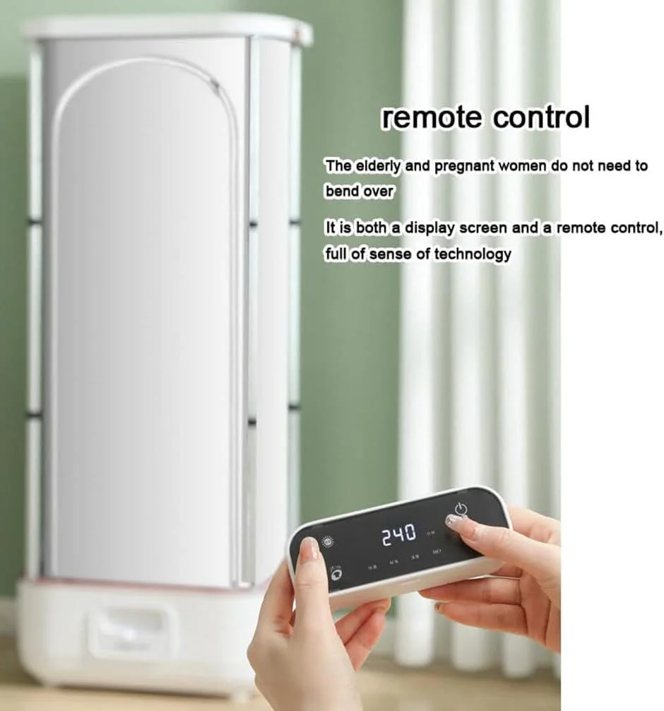 اتو بخار هوشمند بی‌سیم، خشک‌کن عمودی لباس تمام اتوماتیک 360 درجه، بخارگر لباس آویز 900 وات با کنترل از راه دور، رفع سریع چروک