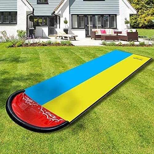 سرسره آبی چمن V&U Virtetic برای کودکان و بزرگسالان - مسیرهای مسابقه غول پیکر باغ و حیاط خلوت و استخر آب پاش، سرسره های آبی 4.8 متری با پد محافظ سرسره آبی چمن V&U Virtetic برای کودکان و بزرگسالان - مسیرهای مسابقه غول پیکر باغ و حیاط خلوت و استخر آب پاش، سرسره های آبی 4.8 متری با پد محافظ