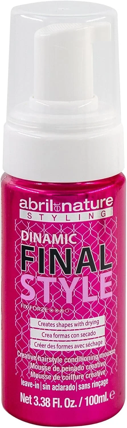 ابریل ات نیچر - فوم حالت دهنده مو برای مدل موهای خلاقانه - موس با قدرت نگهدارندگی قوی و اثر ماندگار - ایده آل برای حالت دادن هنگام خشک کردن - شستشوی آسان - درخشش و ضد وز - 100 میلی لیتر