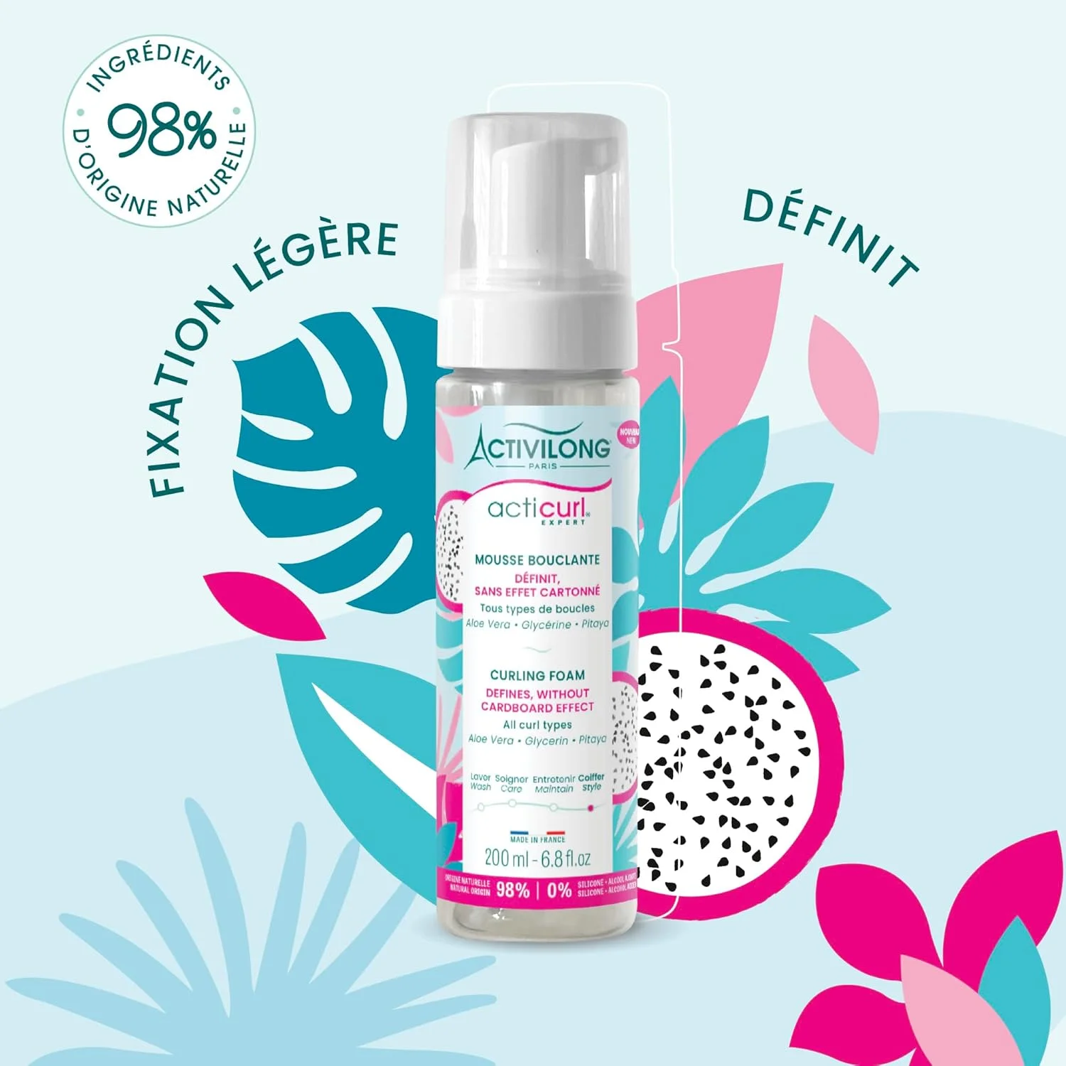 اکتیویلانگ - Curly Acticurl Expert - مناسب برای انواع موهای فر - بدون ایجاد حس خشکی - 99% مواد طبیعی - ساخت فرانسه - 200 میلی لیتر