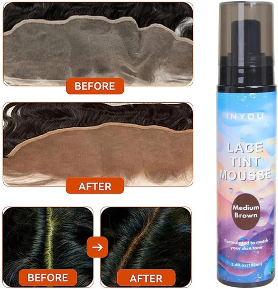 موس رنگی توری Azonee برای کلاه گیس، اسپری کانسیلر فوری ریشه مو، اسپری ذوب کننده توری سریع خشک شونده برای کلاه گیس، قهوه ای متوسط، 100 میلی لیتر موس رنگی توری Azonee برای کلاه گیس، اسپری کانسیلر فوری ریشه مو، اسپری ذوب کننده توری سریع خشک شونده برای کلاه گیس، قهوه ای متوسط، 100 میلی لیتر