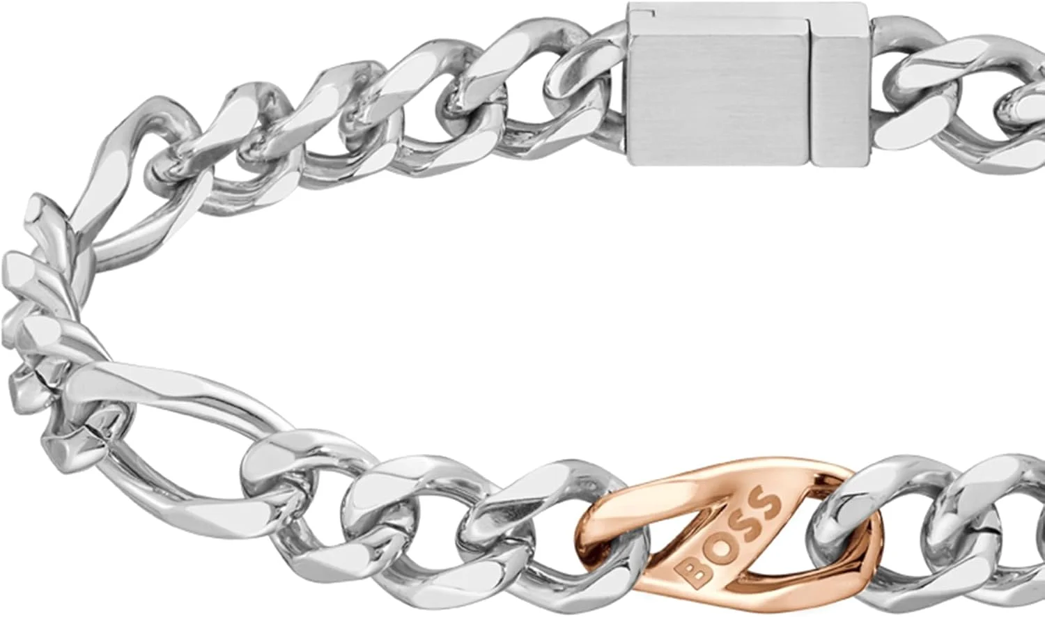 زیورآلات مردانه BOSS، گردنبند یا دستبند زنجیری مجموعه RIAN از استیل ضد زنگ دورنگ زیورآلات مردانه BOSS، گردنبند یا دستبند زنجیری مجموعه RIAN از استیل ضد زنگ دورنگ