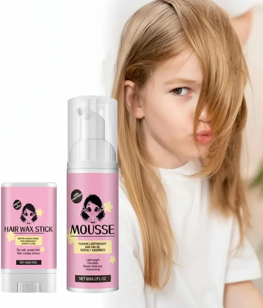 موس حالت دهنده مو Azonee، ست حالت دهنده مو طبیعی با واکس مو، موس حالت دهنده کنترل وز موهای فر، موهای کرکی و صاف ماندگار، حالت دهنده برای استفاده روزمره، چند منظوره