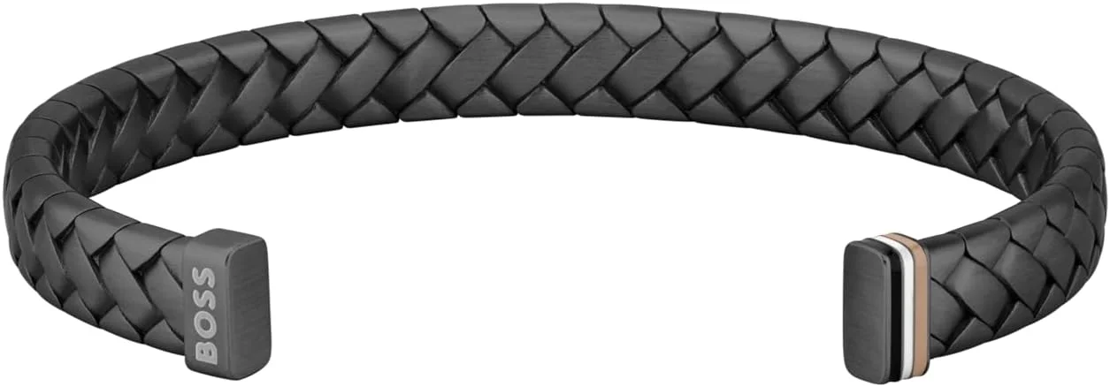 دستبند مردانه هوگو باس با روکش یونیزه فولاد مشکی دستبند مردانه هوگو باس با روکش یونیزه فولاد مشکی