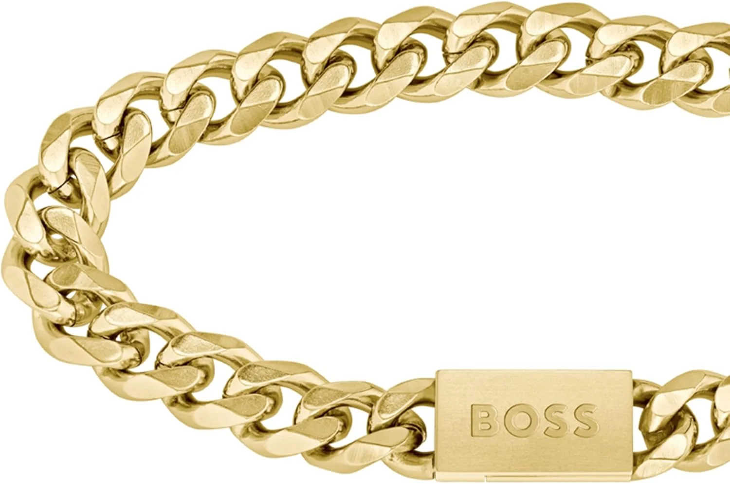 دستبند زنجیری مردانه BOSS Jewelry مدل CHAIN FOR HIM از جنس استیل ضد زنگ - موجود در نسخه های نقره ای یا طلایی دستبند زنجیری مردانه BOSS Jewelry مدل CHAIN FOR HIM از جنس استیل ضد زنگ - موجود در نسخه های نقره ای یا طلایی