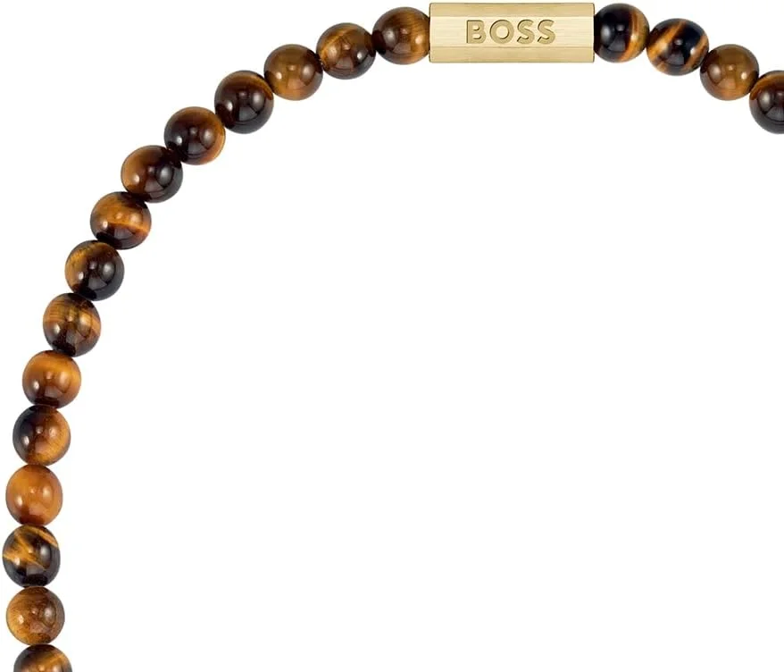 گردنبند مهره ای مردانه هوگو باس مدل SPHERE گردنبند مهره ای مردانه هوگو باس مدل SPHERE