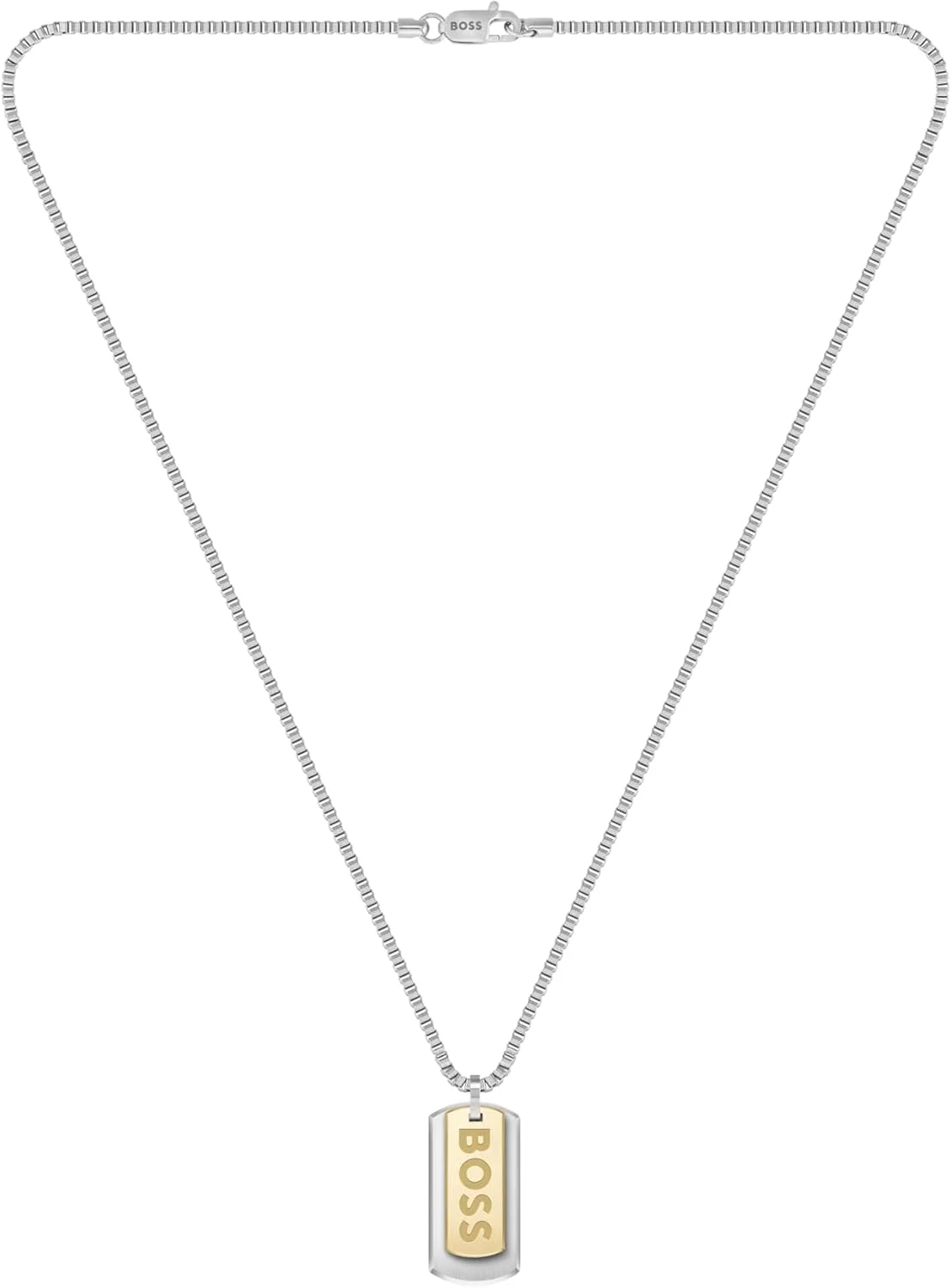 زیورآلات مردانه باس، مجموعه Devon، گردنبند یا دستبند استیل دو رنگ