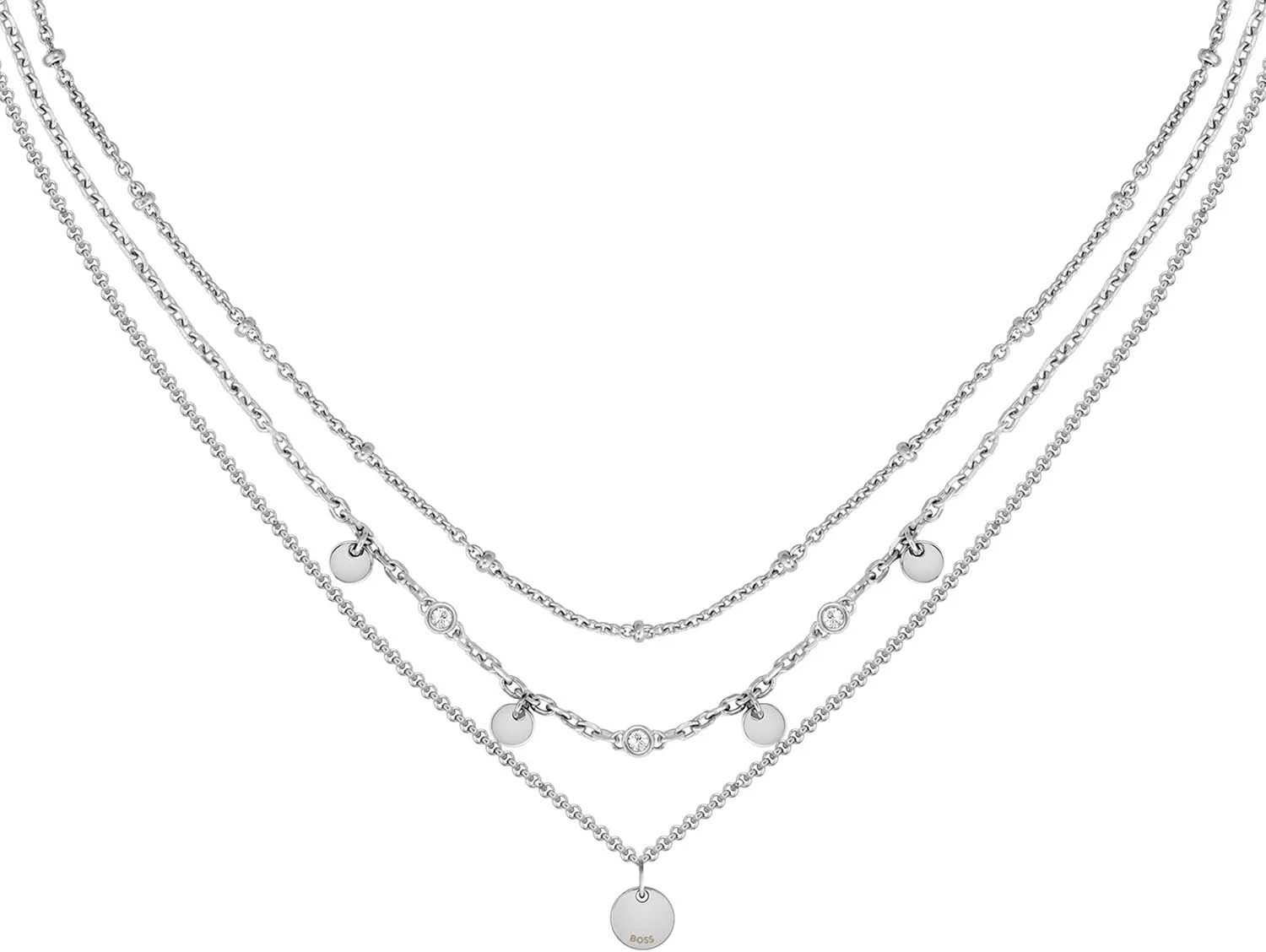 گردنبند زنجیری زنانه هوگو باس مدل IRIS گردنبند زنجیری زنانه هوگو باس مدل IRIS