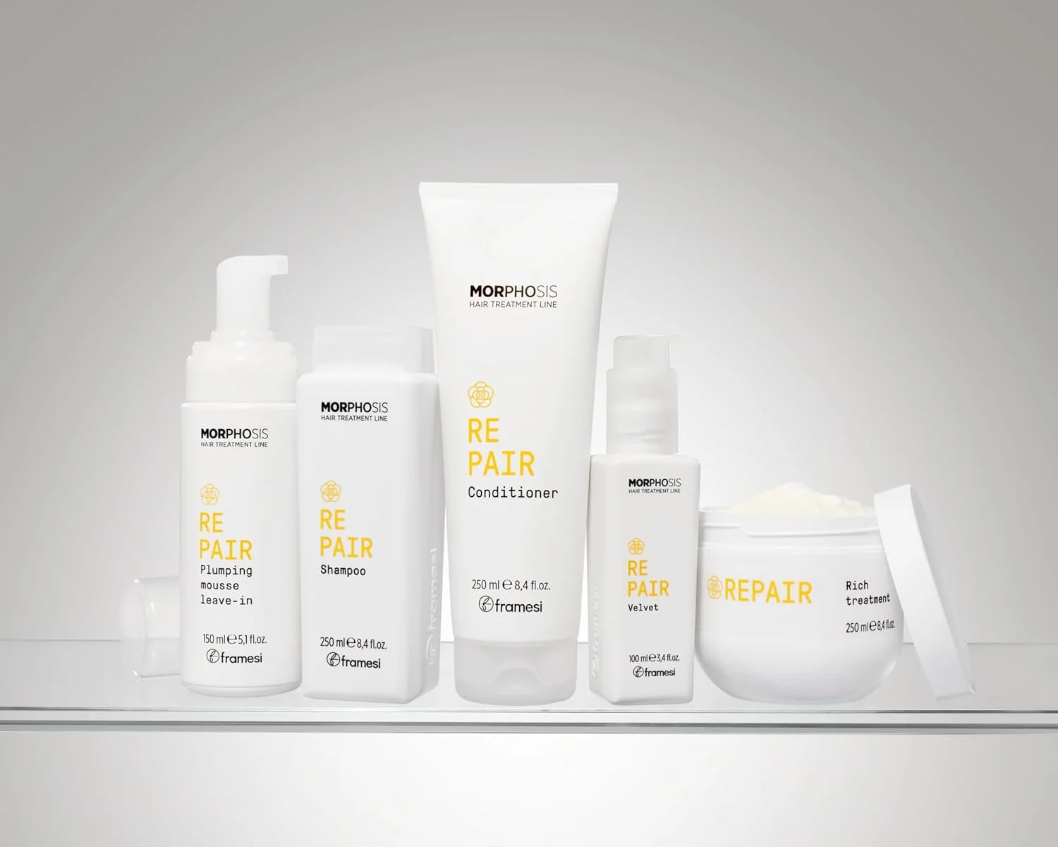 موس مو حجم دهنده و ترمیم کننده موهای آسیب دیده FRAMESI Morphosis Repair، حجم 150 میلی لیتر موس مو حجم دهنده و ترمیم کننده موهای آسیب دیده FRAMESI Morphosis Repair، حجم 150 میلی لیتر