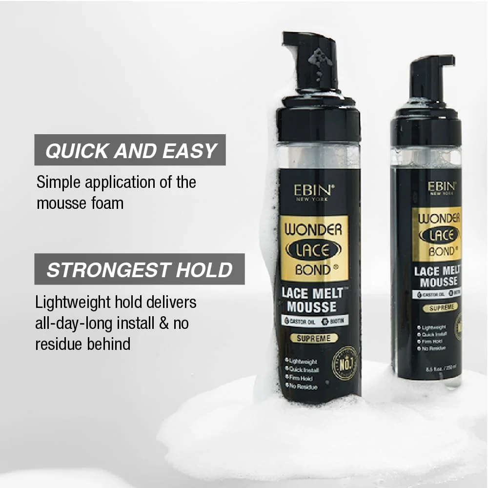 موس حالت دهنده قوی چسب موی کلاه گیس ای بین نیویورک مدل Wonder Lace Bond Melt حجم 100 میلی لیتر | حاوی بیوتین و روغن کرچک | بدون ایجاد اثر، فرمول ماندگار با محافظت از خط رویش مو، ایجاد ظاهری طبیعی و نامحسوس موس حالت دهنده قوی چسب موی کلاه گیس ای بین نیویورک مدل Wonder Lace Bond Melt حجم 100 میلی لیتر | حاوی بیوتین و روغن کرچک | بدون ایجاد اثر، فرمول ماندگار با محافظت از خط رویش مو، ایجاد ظاهری طبیعی و نامحسوس