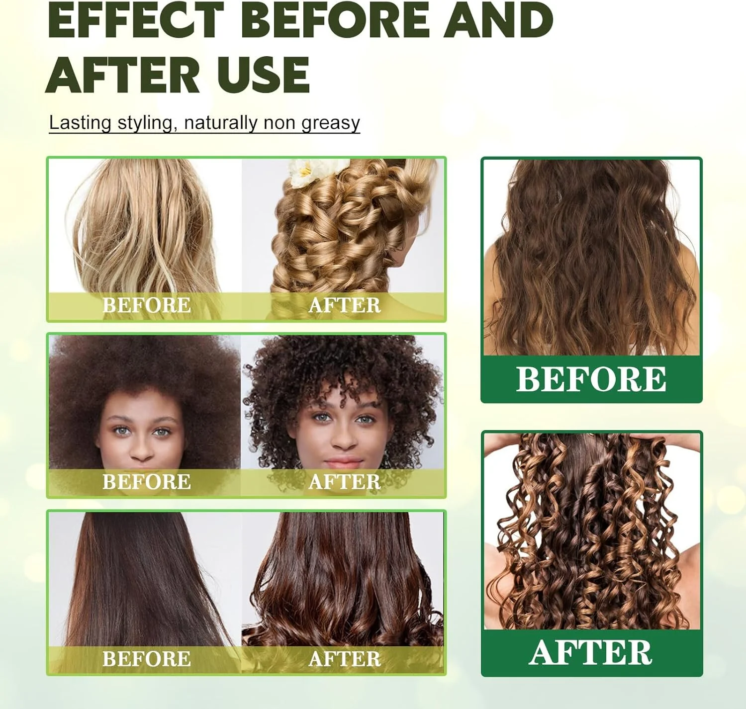 موس حالت دهنده مو فر Dyceittdia، 6۰ میلی لیتر، موس حالت دهنده فر، موس حالت دهنده فر پفکی، تقویت کننده فر، موس حالت دهنده فوم مرطوب کننده، Hair2