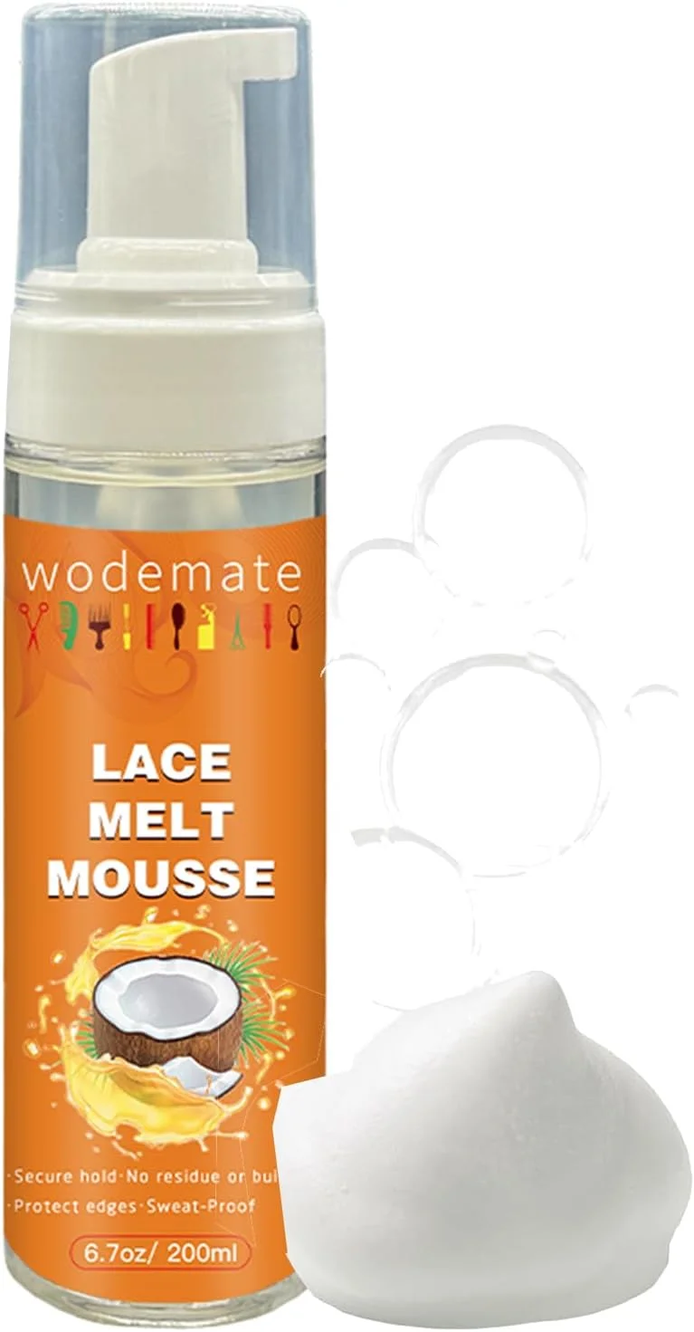 موس ذوب کننده توری برای کلاه گیس، موس اسپری ذوب توری باند، 200 میلی لیتر، نگهدارنده فوق العاده قوی، بدون باقی مانده، فرمول بادوام با لبه های محافظ