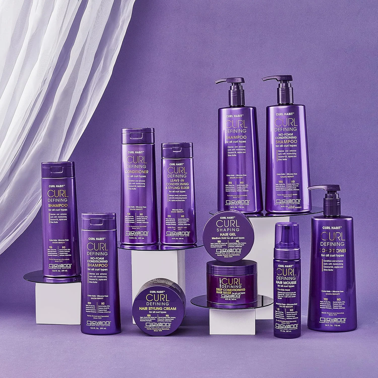 موس حالت دهنده موی فر جووانی مناسب انواع فر | مرطوب کننده و بهبود بافت فر | از بین برنده وز، موخوره و کنترل کننده الکتریسیته ساکن | ماندگاری طولانی | فاقد سیلیکون | 207 میلی لیتر