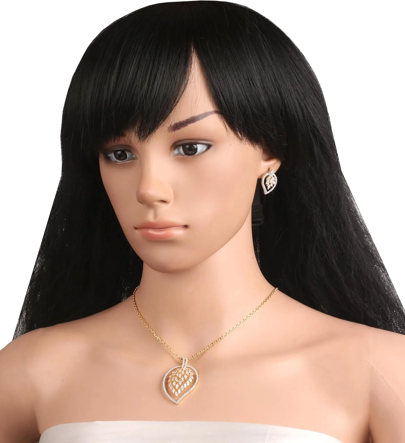 تاچ استون گوشواره آویز نگین دار طرح الماس سفید و روکش طلایی با زنجیر ضخیم برای زنان، جواهرات طراح تاچ استون گوشواره آویز نگین دار طرح الماس سفید و روکش طلایی با زنجیر ضخیم برای زنان، جواهرات طراح